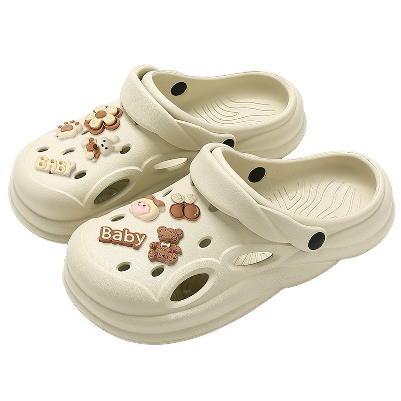 Summer Hot Selling Shoes with Shoes and Shoes for Women's Outdoor Wear New Outdoor Beach Non-slip Thick Bottom Half Sandals