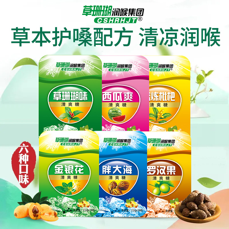 Конфеты для горла Сахар арбуза Momordica grosvenorii Леденцы с мятой