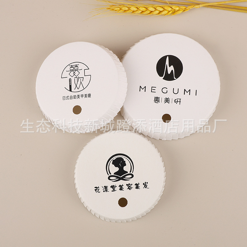 Hotel disposable cup cover hotel room supplies bar barber shop wine cup cover printable logo manufacturers supply