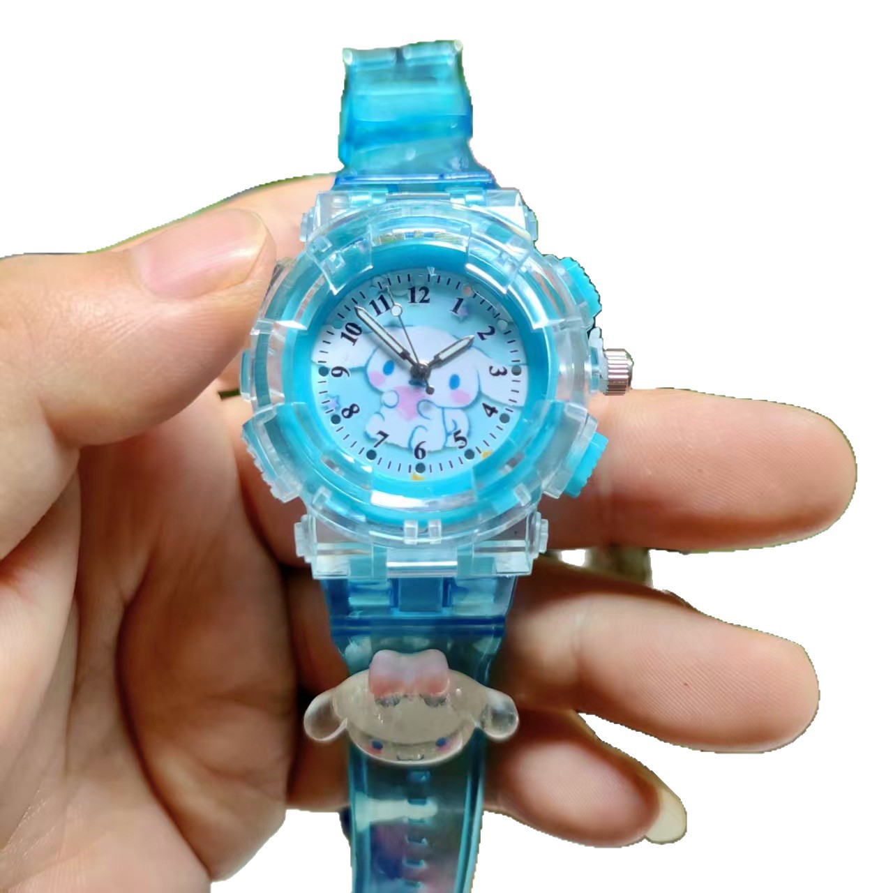 Children's Watch Cartoon Sanrio Kurome Luminous Electronic Watch for Primary and Secondary School Students Digital Pointer Quartz Watch