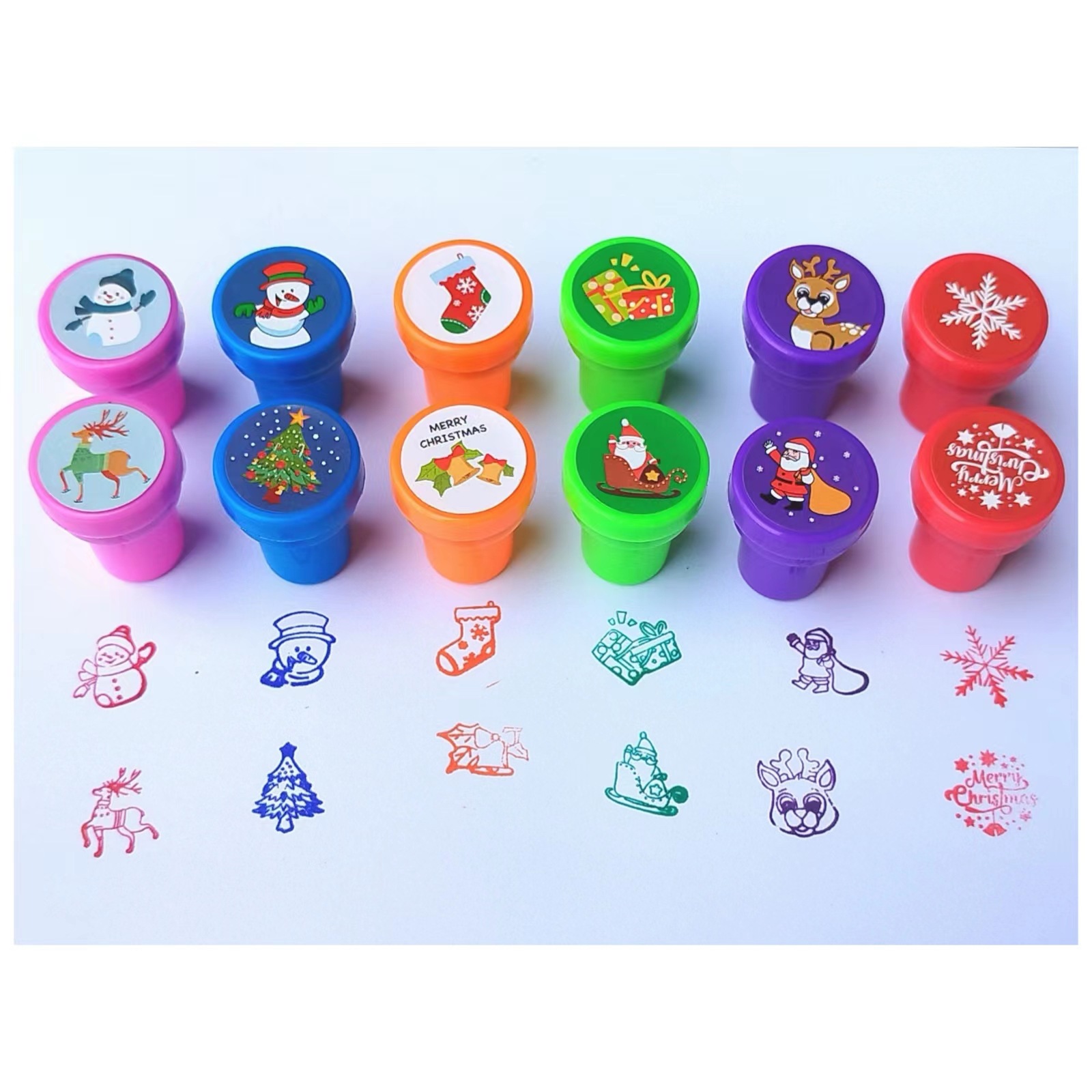 Christmas children's seal 12 Christmas patterns suit toy cartoon encouragement seal factory direct supply