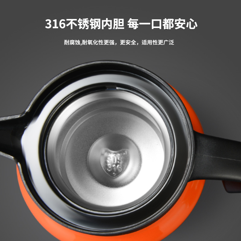 316 stainless steel stewed teapot household stuffy teapot tea separation insulation kettle large capacity teapot wholesale