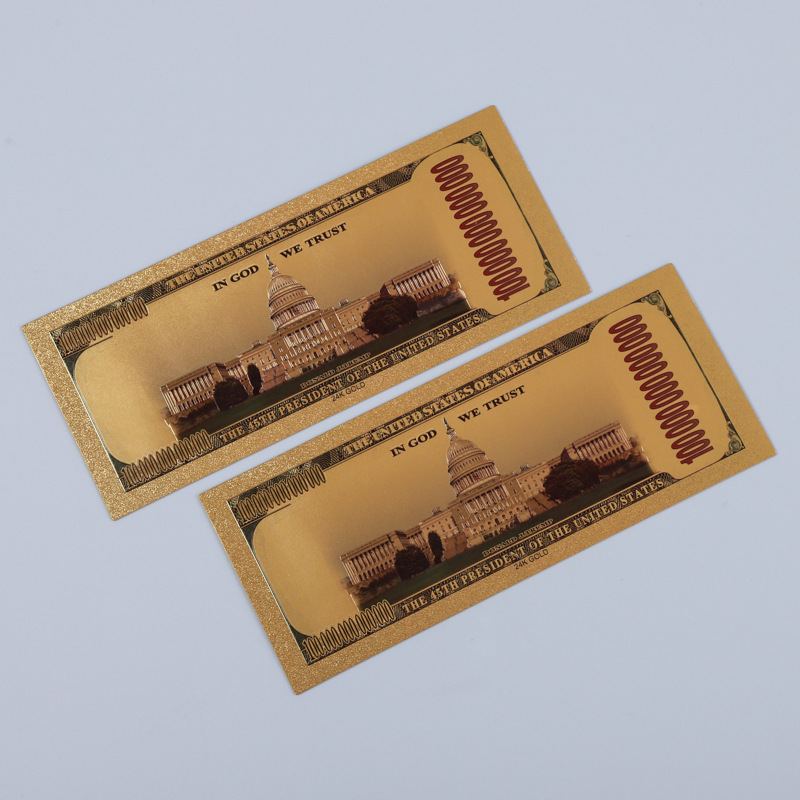 Manufacturer's Source of Plastic Gold Foil Banknotes, Colorfulful Dollar Collection Coins, Toy Props Coins, Creative Commemorative Banknotes Wholesale