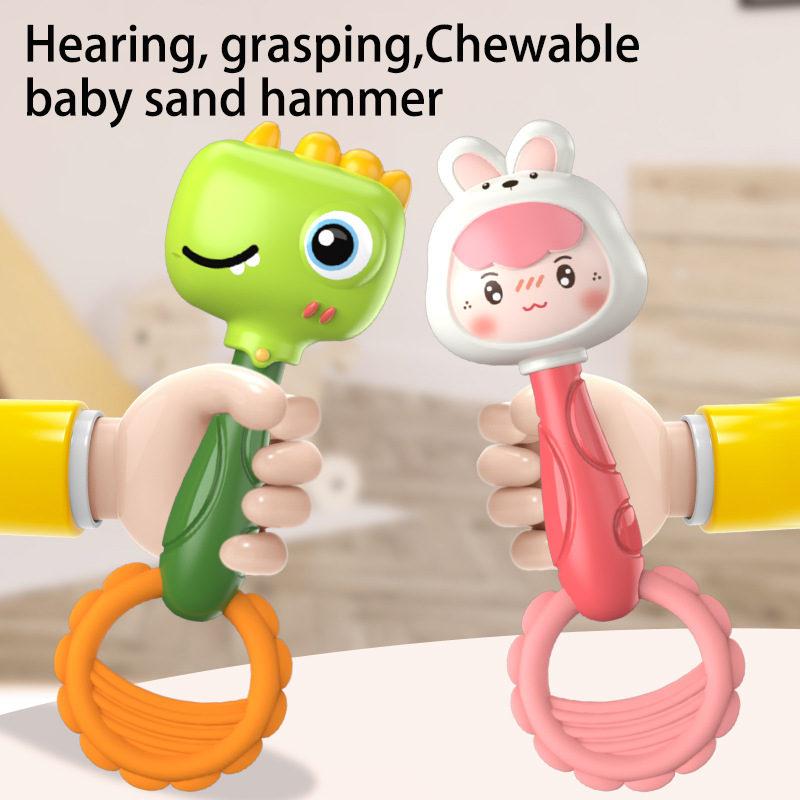 Cartoon Maracas Baby Early Education Toys Kidsren Can Chew Teether Rattle Baby Grasp Hearing Training Can Be Boiled