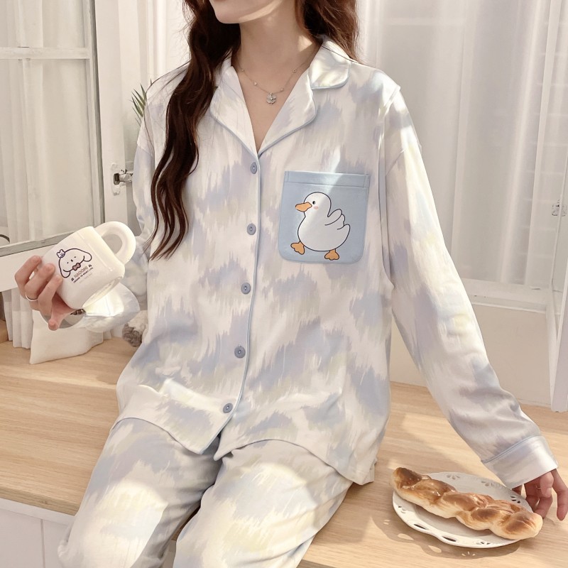 Spring and summer thin cotton postpartum breastfeeding breastfeeding loose sweat absorbent clothes pregnant women pajamas women autumn May 6
