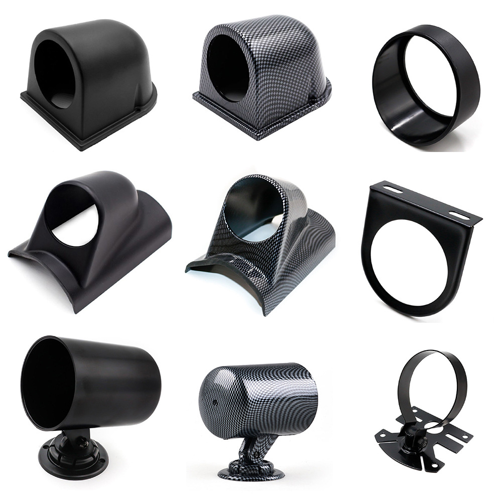 Модификация прибора для автомобиля, рамка для прибора с одним отверстием, плоский кронштейн для панели, карбоновый, 2 дюйма, 52 мм