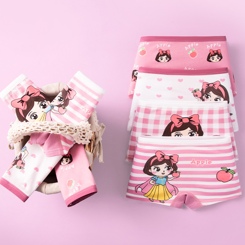 Girls' underwear class a pure cotton boxer shorts children's cotton girls Children Baby boxer underwear factory wholesale