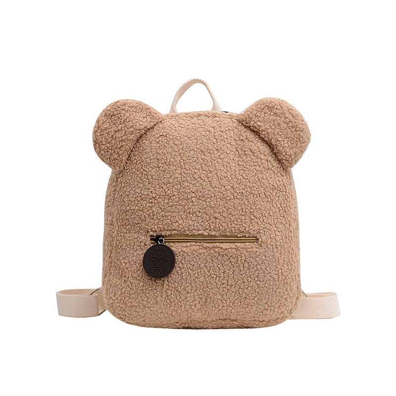 Foreign Trade Plush Teddy Bear Children's Backpack 2025 New Trendy Cartoon Fashion Backpack Factory Wholesale
