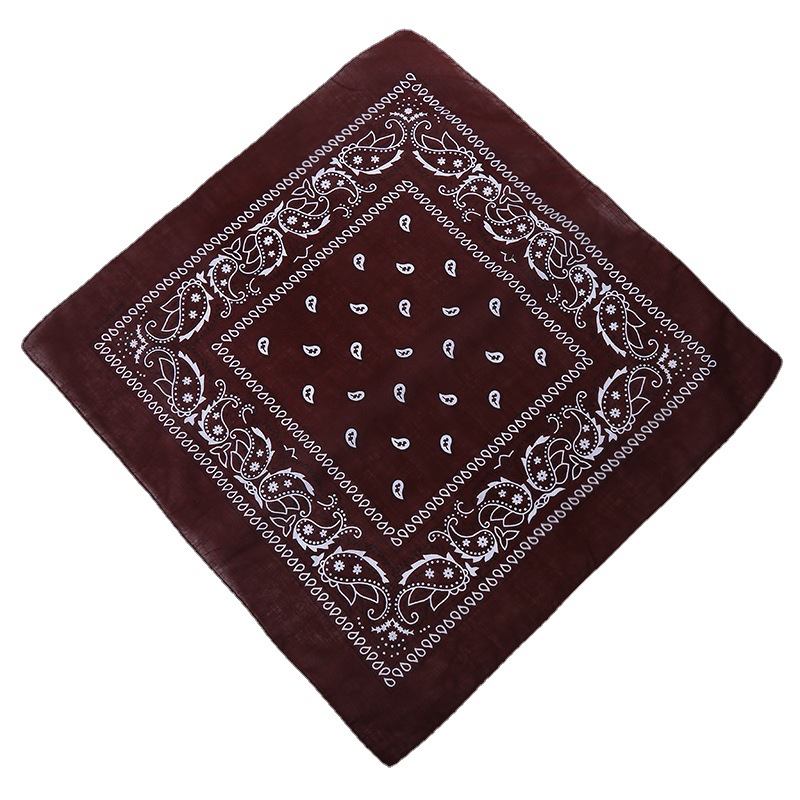 Factory direct supply polyester cycling square cashew flower headscarf hip hop headscarf paisley magic mask headscarf wholesale