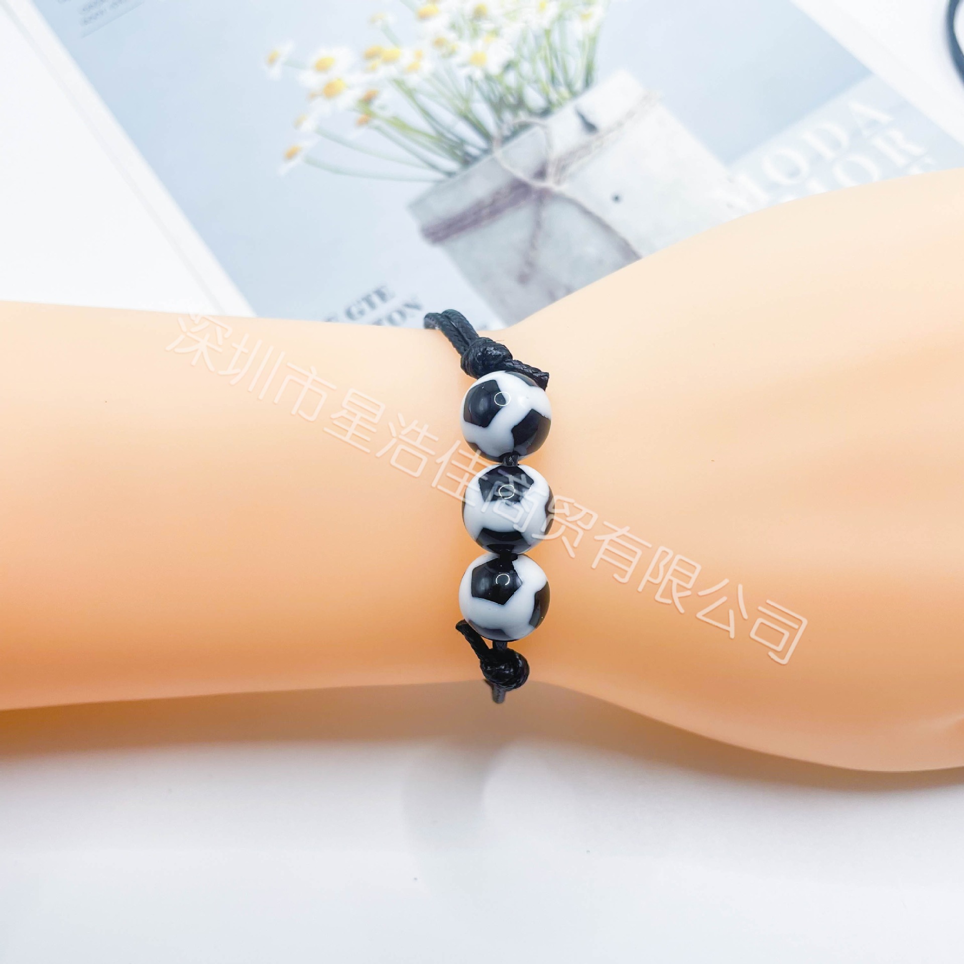 Cross-border Explosions 3 Softball Soccer Baseball Basketball Football Bracelet Joker Ball Handmade Woven Bracelet