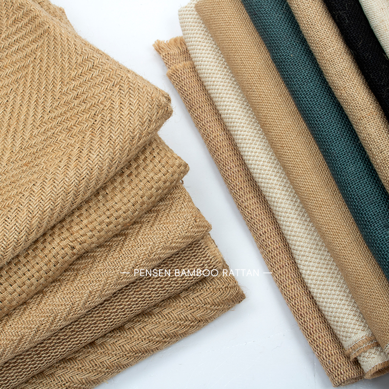 Natural Jute Woven Sisal Fabric Cabinet Door Furniture Material Hemp Woven Material Carpet Decoration Decoration Supports Laminating
