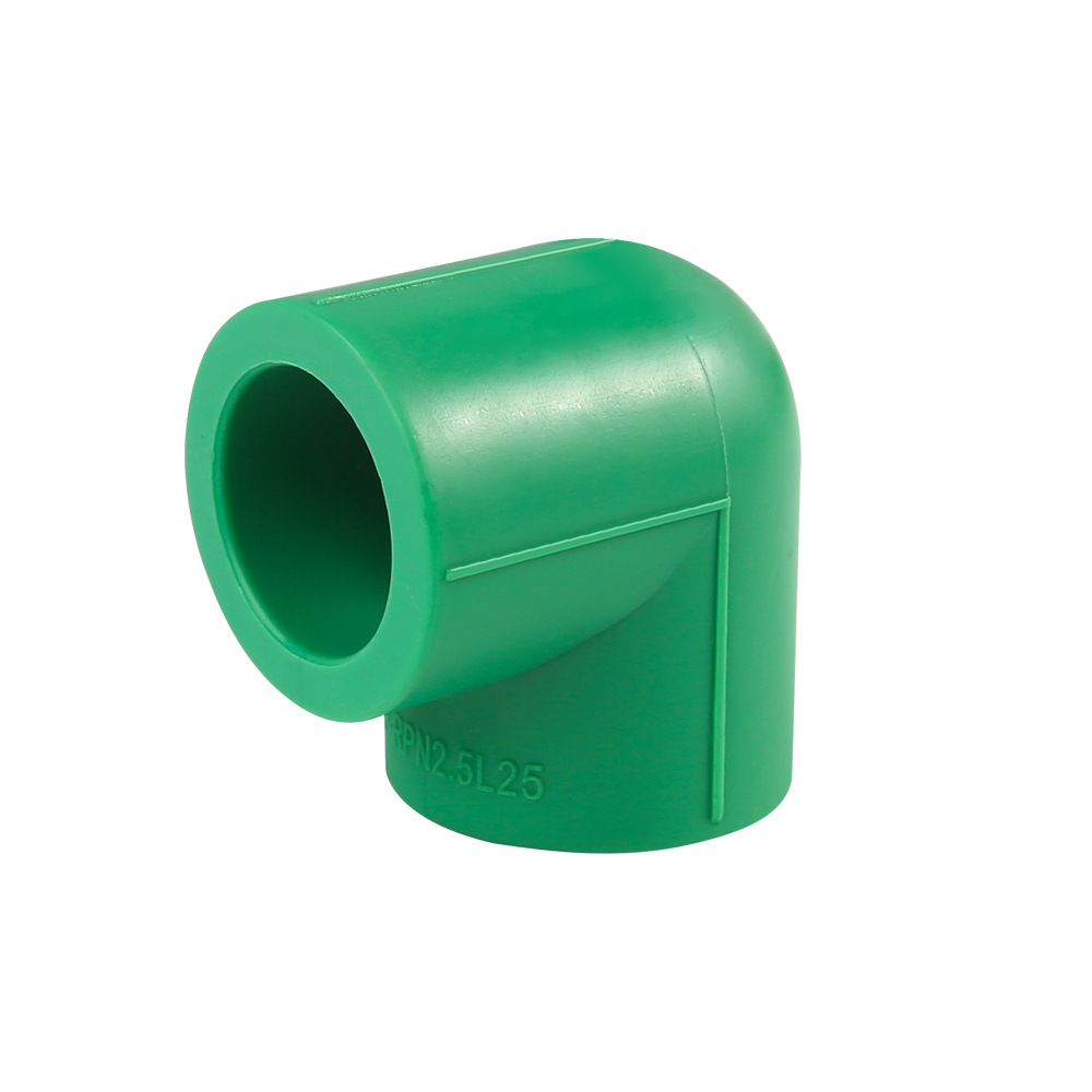 PPR pipe fitting joint thickened equal diameter 45 degree Green direct elbow tee gray hot melt pipe PPR water pipe fittings