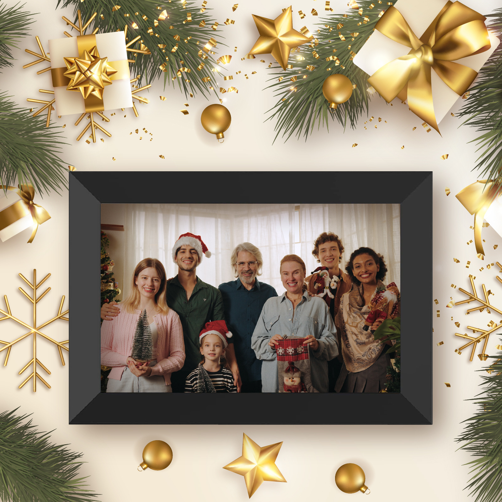 Cross-border Amazon's new smart high-definition electronic 10.1-inch Uhale cloud photo frame download mobile phone APP interaction