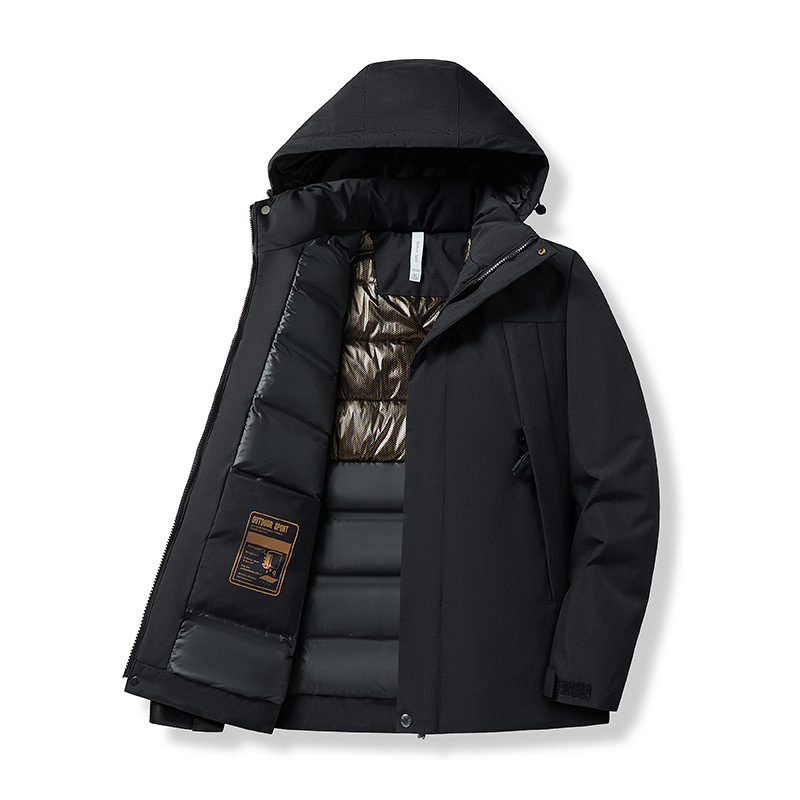 Winter thickened thermal jacket graphene sports casual hooded cotton-padded coat thickened windproof jacket cotton-padded jacket group purchase