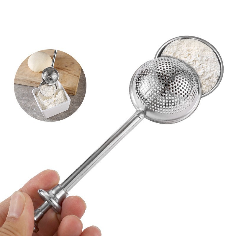 Stainless Steel Powder Spreader Stainless Steel Half-Leak Tea Ball Flour Sieve Frost Sieve Sugar Sieve Sieve Sieve Ball Powder Sifter