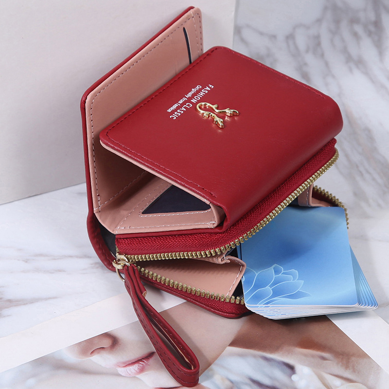 Women's Handbag Wallet Lightweight Short Antler Wallet Mini Card Bag Coin Purse 2-in -1 Fashion 30% Fold Wallet