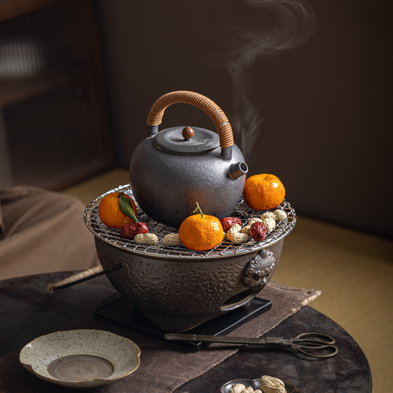 Антикварная печь для кипячения чая, грубая керамика, кунг-фу, печь для кемпинга