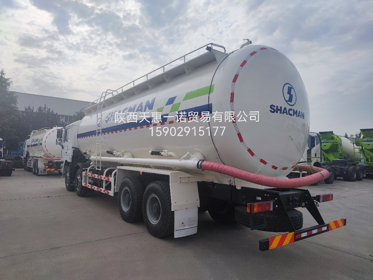 Shacman Exports Shaan Automobile F3000 Bulk Cement Transport Truck and Granular Material Truck to Tajikistan
