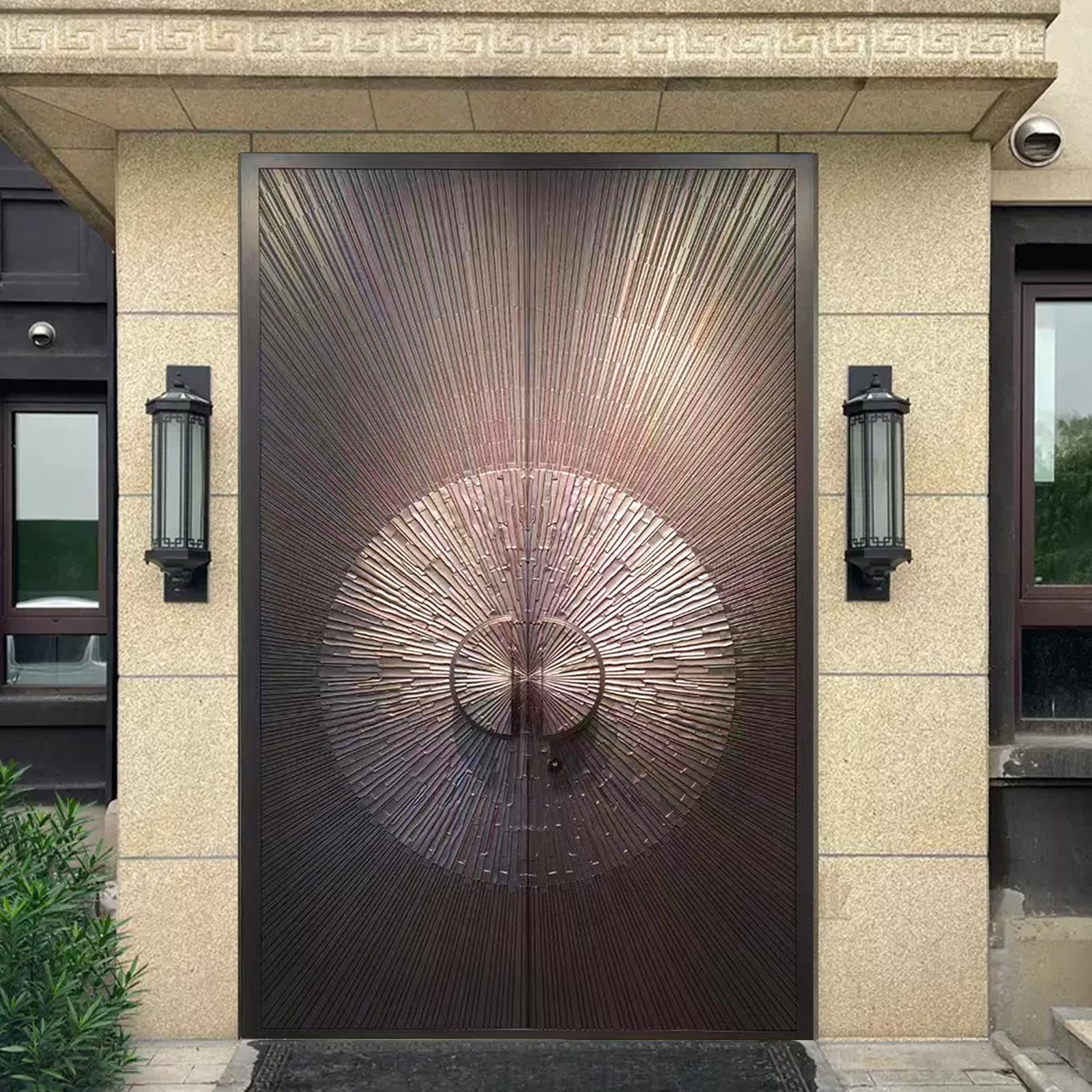 Cast Aluminum Door House Door Double Door Rural Rural Household Copper Door Anti-Theft Self-Built House Mother-In-Law Entry Door