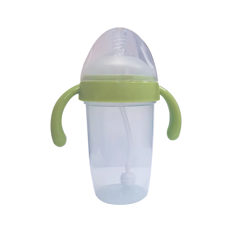 Imitation breast milk PP bottle 6 months old over 12 one-year-old baby weaning straw gravity ball to prevent flatulence