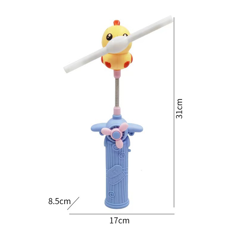 Children's electric music small yellow duck flash stick rotating windmill stick projection magic stick luminous toy stall wholesale