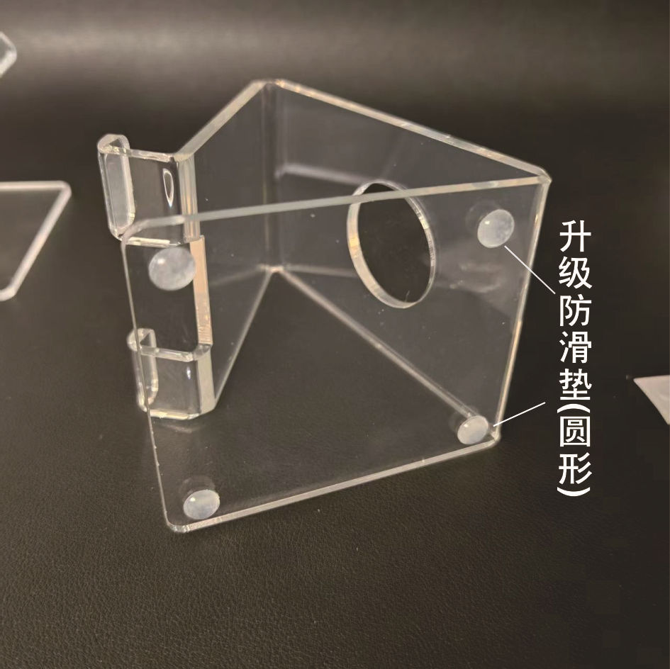 Ornaments Transparent Portable Acrylic Mobile Phone Stand Sticker Desktop Table Shelf Foldable Plexiglass Display Stand