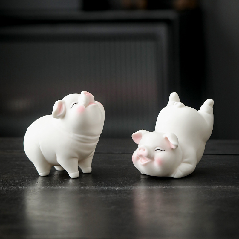 Керамические украшения для чая, игрушки, милые свинки для стола