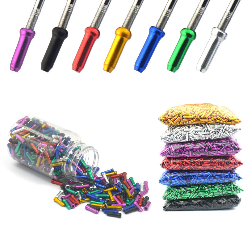 Капсулы для алюминиевого кабеля переключения передач горного велосипеда, цветные капсулы для тормозного кабеля