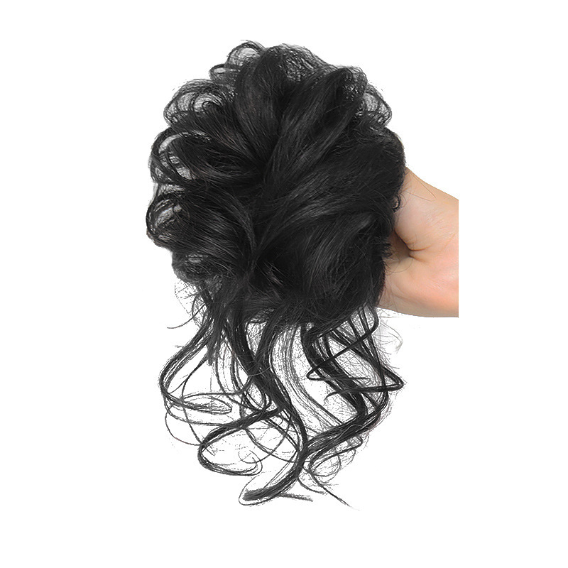 European and American Foreign Trade Wig Ring Fashion Hair Bun Bun Fluffy Messy Long Beard Braid Wig Ponytail Hair Ring