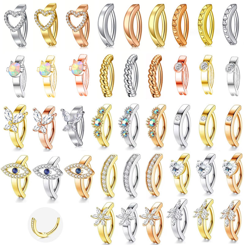 Amazon AliExpress cross-border hot belly button nail smooth simple personality diamond women's belly button ring puncture jewelry