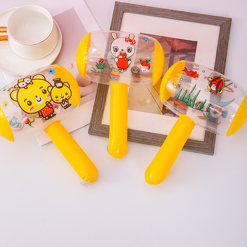 22cm Inflatable small hammer inflatable hammer pinch will ring with Bell sweep yard push gift inflatable toys wholesale