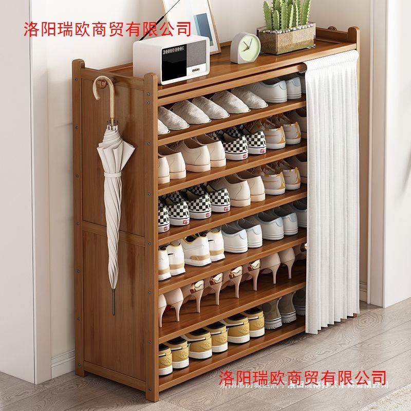 Simple Shoe Cabinet Shoe Rack Door Shoe Entry Storage Cabinet Shoe Rack Dormitory Multi-Layer Wall Storage Rack
