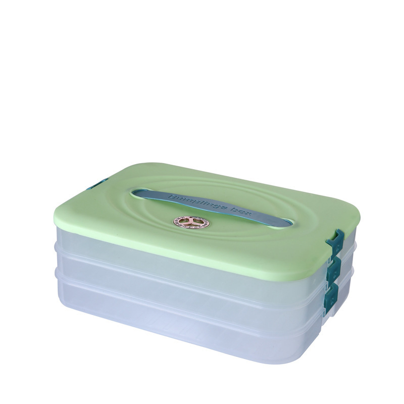 Multi-layer Dumpling Box Household Food-grade Kitchen Storage Box Refrigerator Finishing Artifact Wonton Box Fresh-keeping Quick-frozen Special