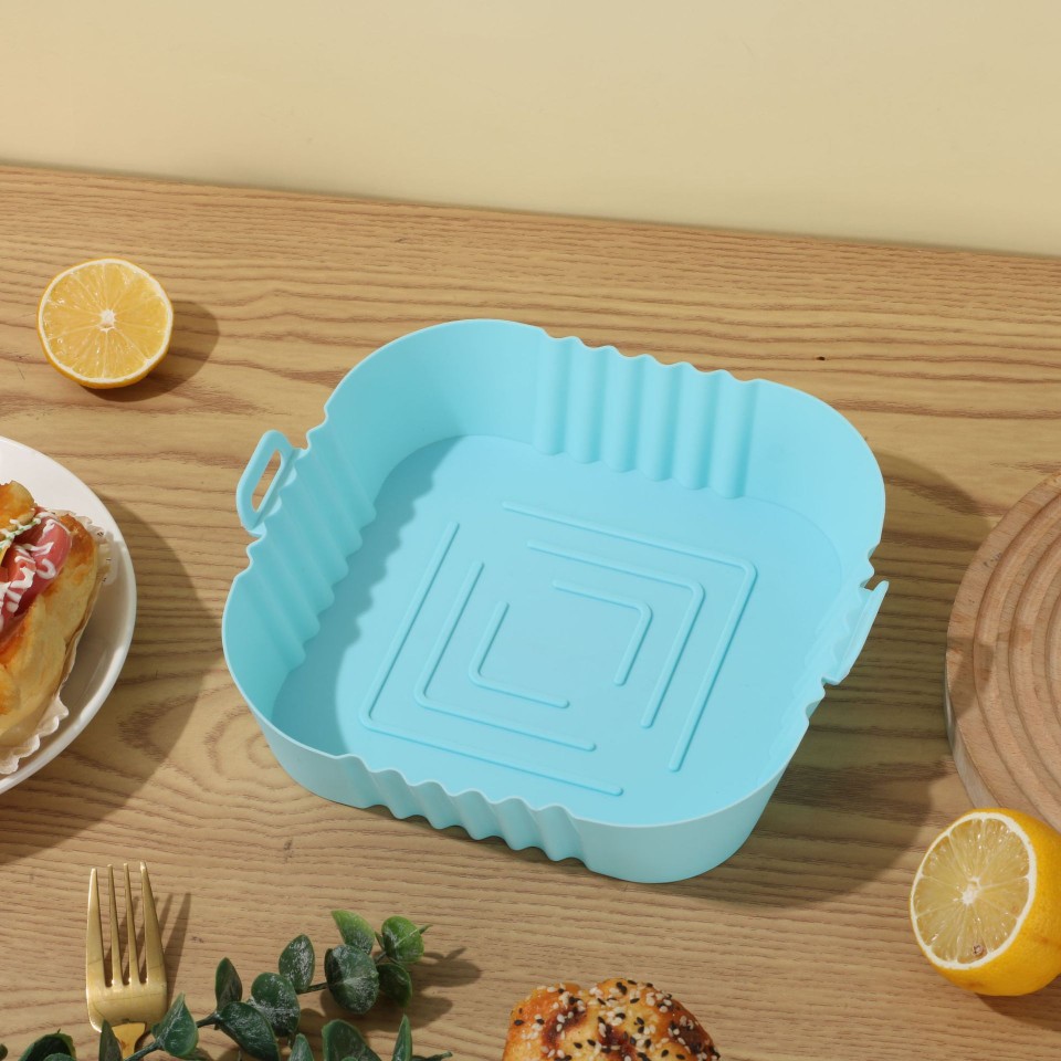 Cross-Border Hot Selling Air Fryer Baking Pan Silicone Thickened Oven Baking Pan Non-Stick Silicone Baking Pan High Temperature Resistance