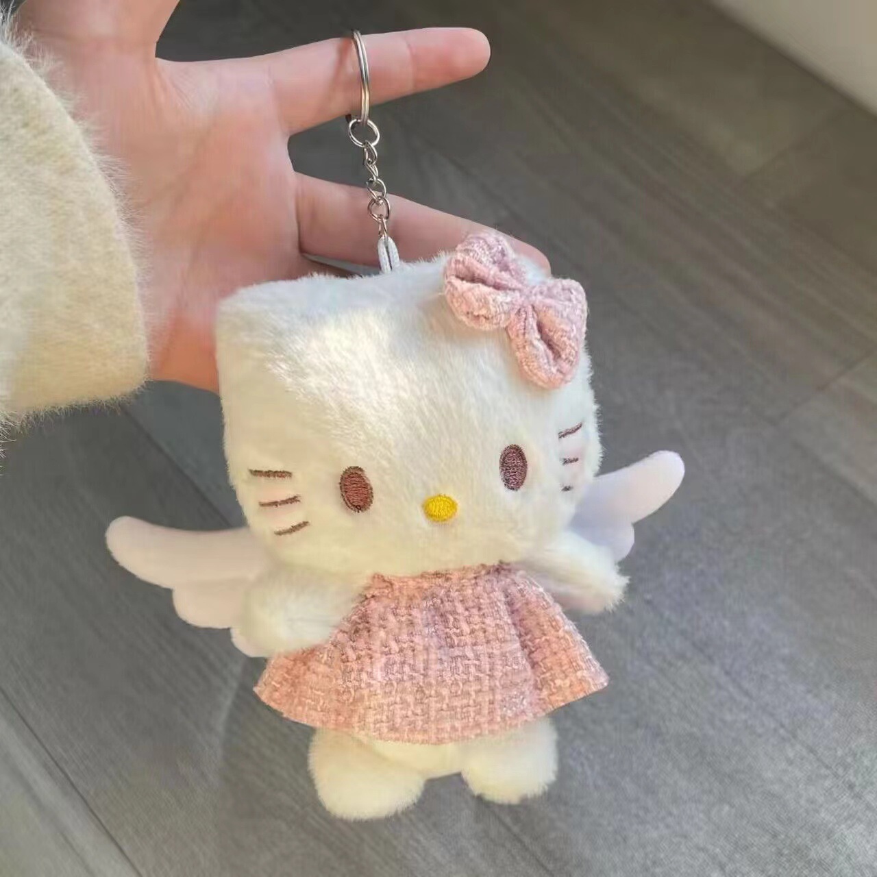 Cartoon Angel Kaidi Cat Bag Keychain Pendant Bow JK Skirt Hanging Factory Wholesale KT Cat Doll