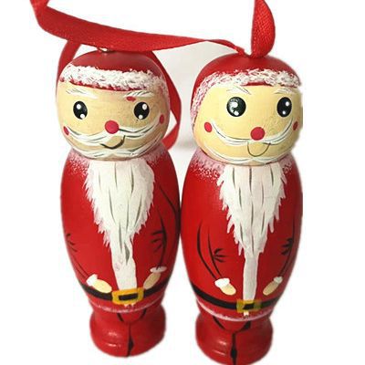Factory Direct Christmas puppet FUNNY SANTA Claus pendant independent station FUNNY SANTA wooden craft
