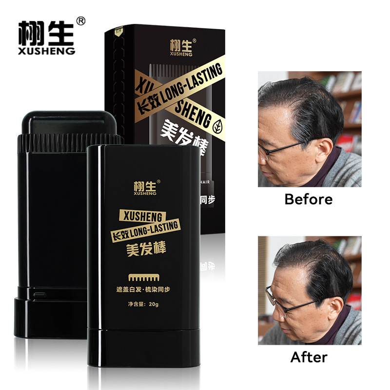 Карандаш для волос, имитирующий натуральный цвет, одноразовый, для скрытия седых волос