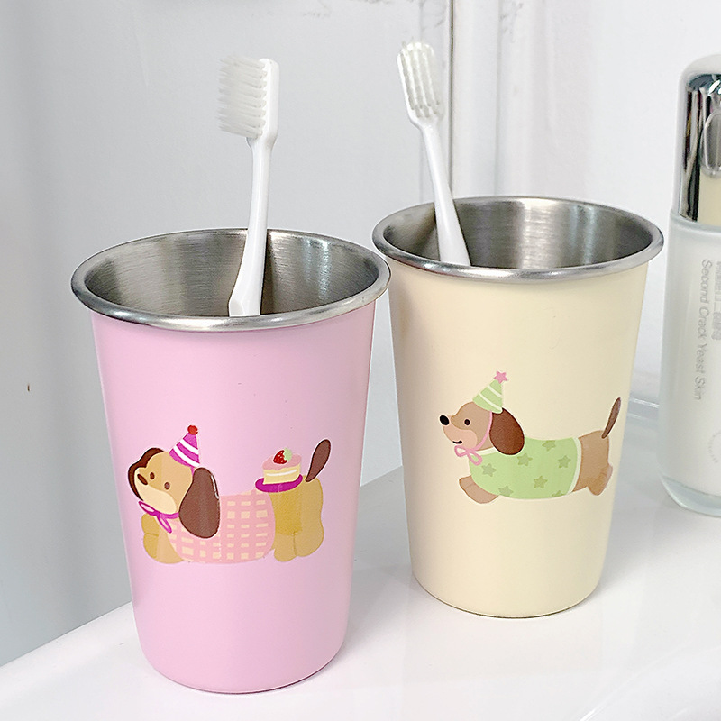 304 High-value Dachshund Dog Cute Simple Mouthwash Cup Household Couple Cartoon Creative Wash Toothbrush Cup