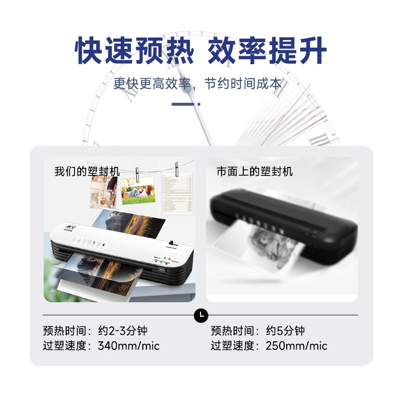 SL299 photo plastic sealing machine file certificate laminating machine office glue machine A4 plastic laminating machine cross-border