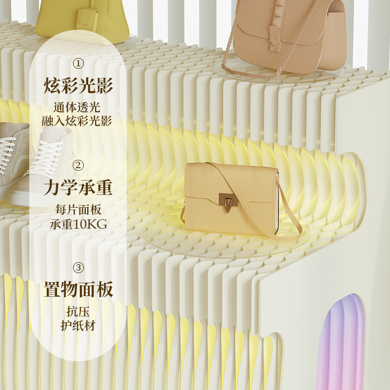 Eighteen Paper Display Rack Nakajima Display Table Decorative Display Cabinet Commercial Display Foldable Mobile Booth Store Applicable