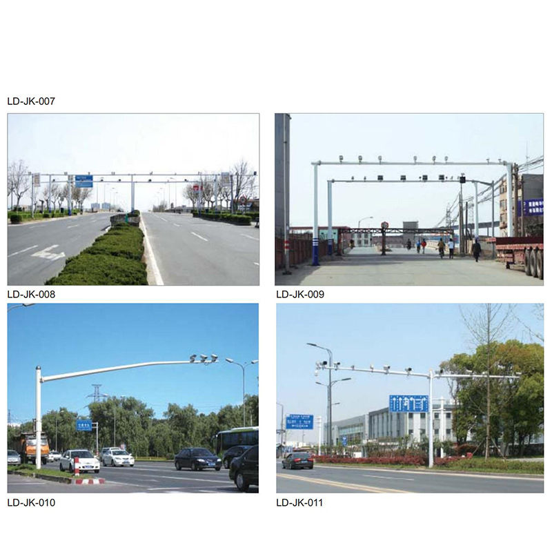 Factory Direct traffic monitoring pole electronic monitoring pole signal pole hot dip galvanized octagonal single arm monitoring pole wholesale