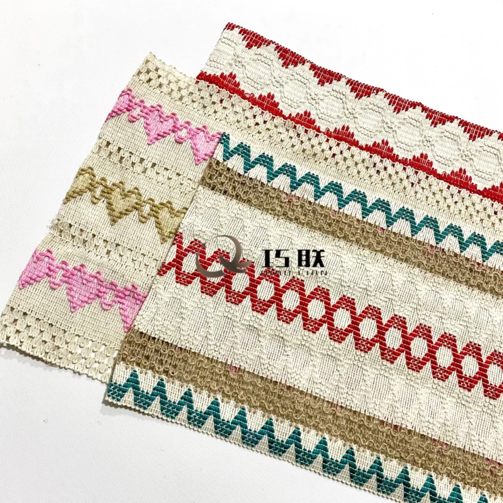 Factory direct American cotton and linen table flag pillow mat fabric export explosions classic jacquard multicolor fabric