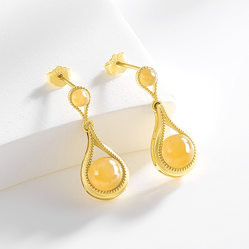 натуральные серьги из старого материала нефрит, женские серьги из серебра S925, элегантные и простые