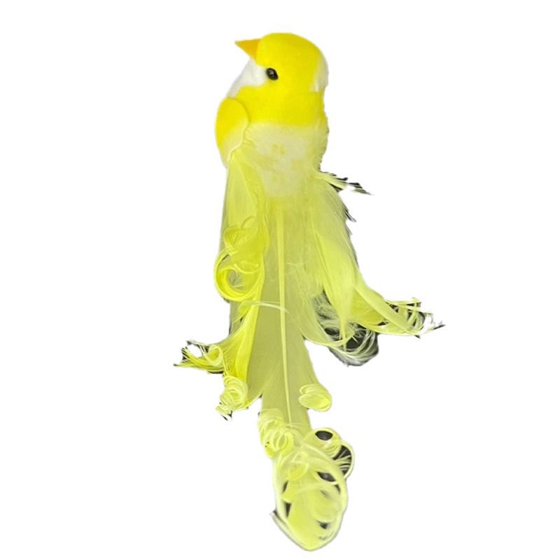 Simulated Bird Curly Bird Factory Direct Sales Wholesale Simulated Feather Curly Bird Foam Bird Six-Color Handicraft Accessories