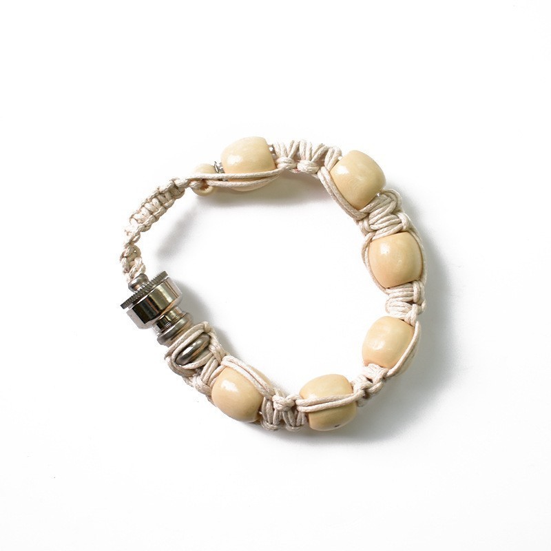 Hand-Woven Rope Pipe Cross-Border Popular Bracelet-Style Thick Line Metal Pipe 270mm Long Six-Bead Bracelet Pipe