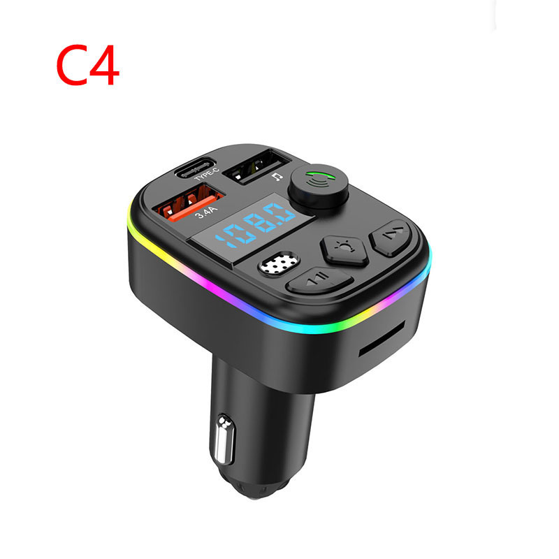 беспроводной C4 bluetooth MP3 для автомобиля с функцией громкой связи FM передатчик 3A зарядное устройство