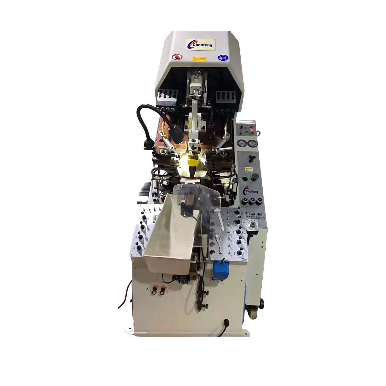 Computer Control Glue-Made Shoe Front Engine Oil Press Second-Hand Nine-Claw Shoe Upper Pull-Up Machine Chengfeng Sp-818A