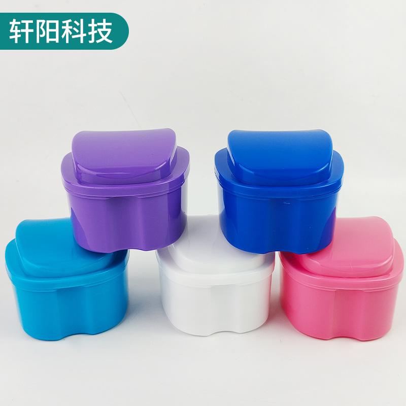 Denture Box Apple Plastic Invisible Bracket Storage Box Portable Orthodontic Holder Teeth Appliance Box