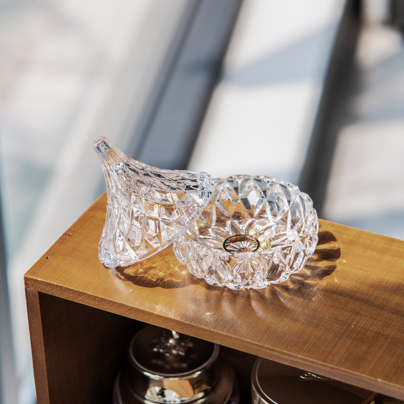 Wenpai Export European and American Diamond Drop Glass Candy Jar Earrings Bracelet Haircord Hairpin Jewelry Storage