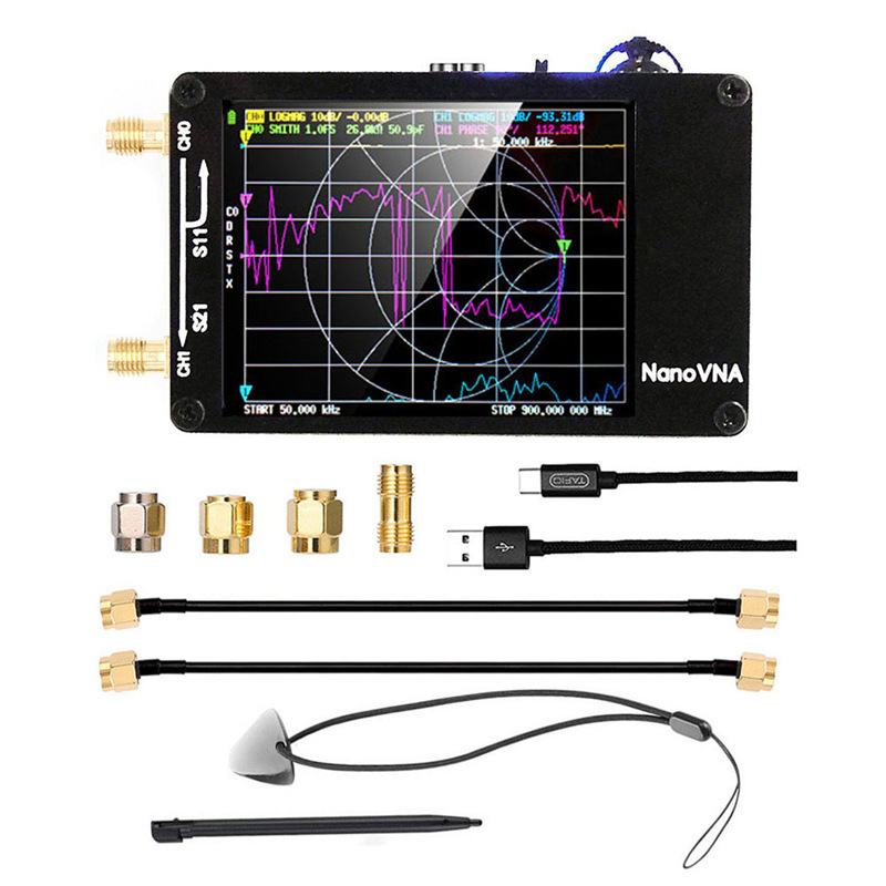 NanoVNA-H Upgrade Antenna Vector Network Antenna Analyzer MF HF VHF UHF with SD Card Slot